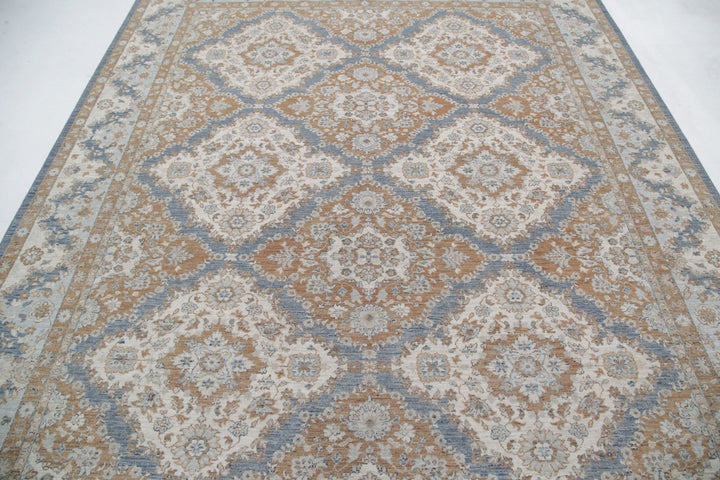 Hand Knotted Fine Ziegler Wool Rug 8' 1" x 9' 8" - No. AT33912