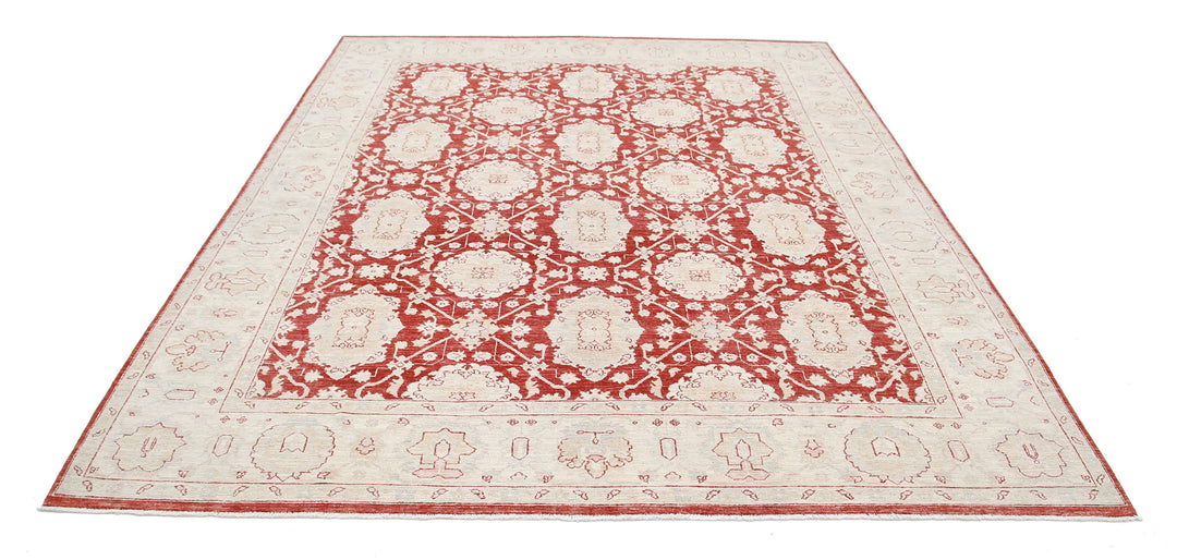 Hand Knotted Fine Ziegler Wool Rug 7' 11" x 9' 9" - No. AT64200
