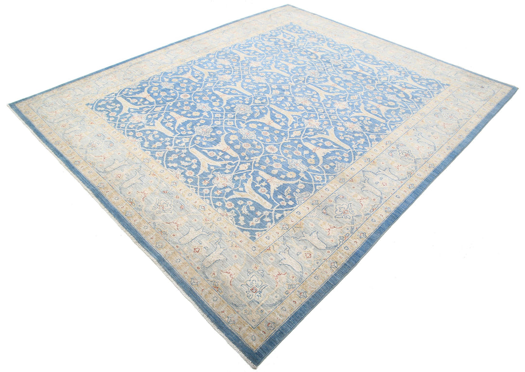 Hand Knotted Fine Ziegler Wool Rug 7' 7" x 9' 3" - No. AT18537