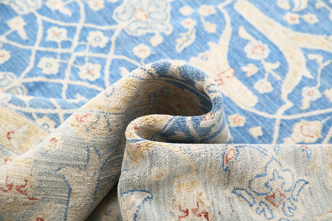 Hand Knotted Fine Ziegler Wool Rug 7' 7" x 9' 3" - No. AT18537