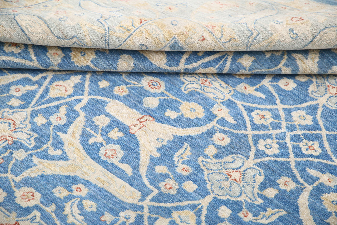 Hand Knotted Fine Ziegler Wool Rug 7' 7" x 9' 3" - No. AT18537