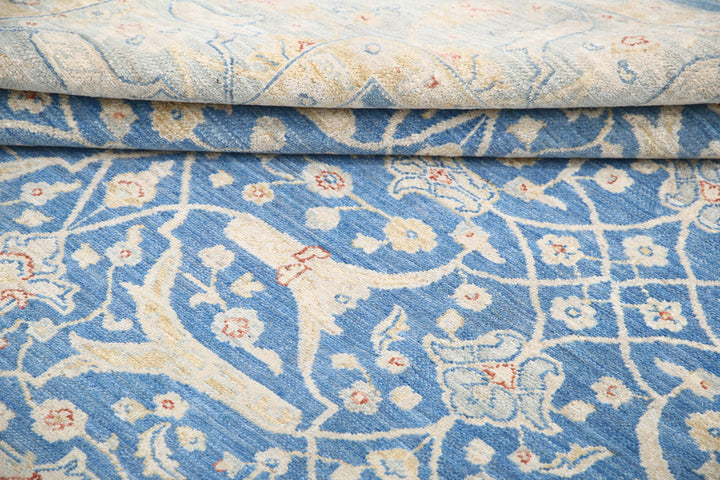 Hand Knotted Fine Ziegler Wool Rug 7' 7" x 9' 3" - No. AT18537