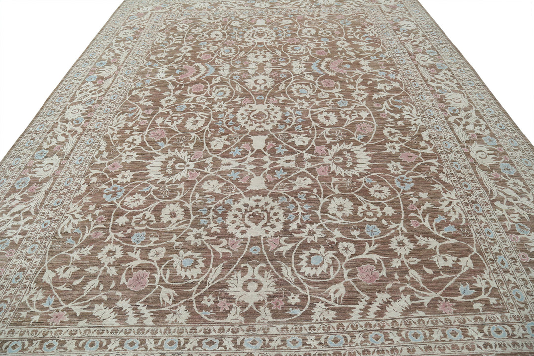 Hand Knotted Fine Ziegler Wool Rug 9' 1" x 11' 9" - No. AT88632