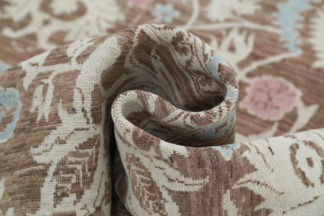 Hand Knotted Fine Ziegler Wool Rug 9' 1" x 11' 9" - No. AT88632