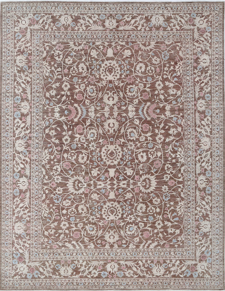 Hand Knotted Fine Ziegler Wool Rug 9' 1" x 11' 9" - No. AT88632
