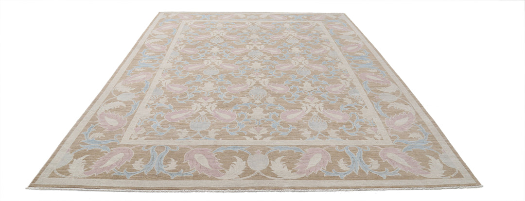 Hand Knotted Ziegler Tabriz Wool Rug 8' 9" x 11' 9" - No. AT26690