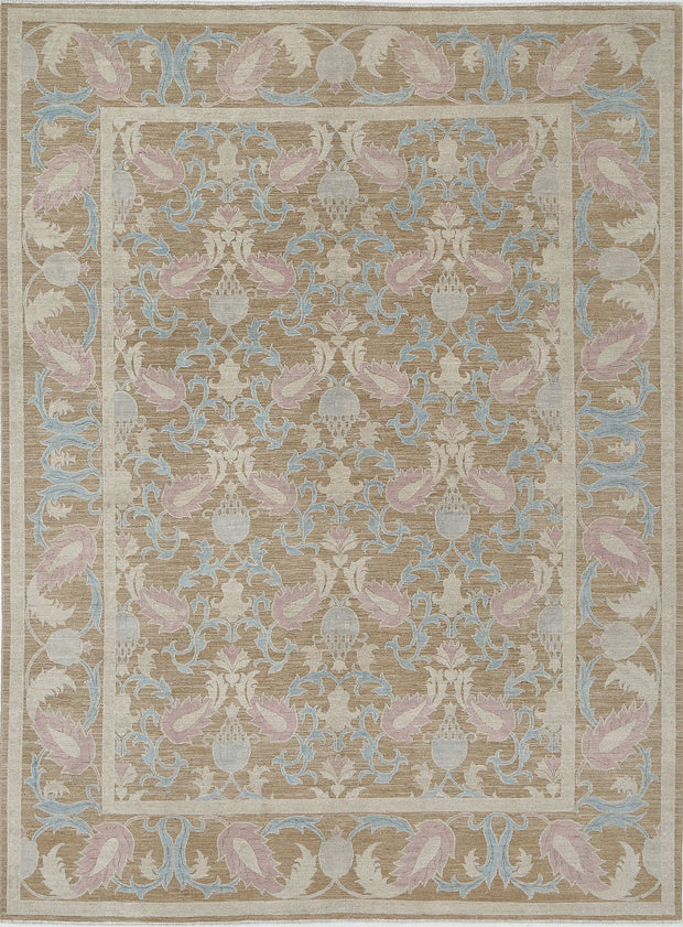 Hand Knotted Ziegler Tabriz Wool Rug 8' 9" x 11' 9" - No. AT26690