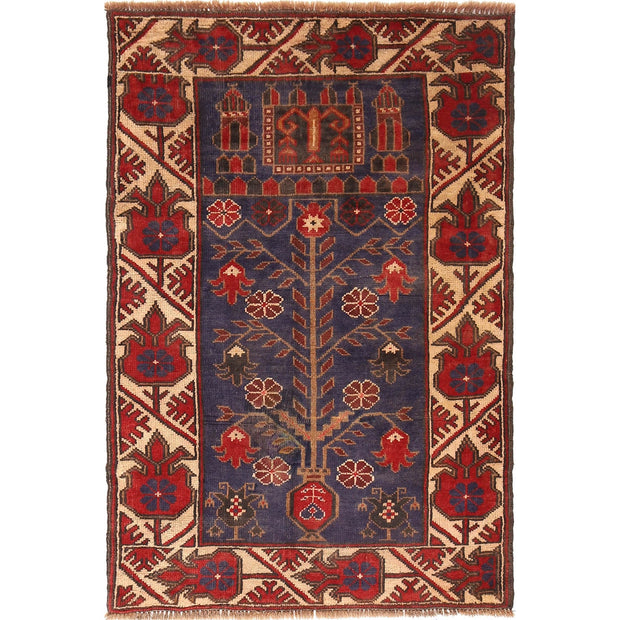 Baluchi Rug 3'2" x 4'7" - No. AL42987