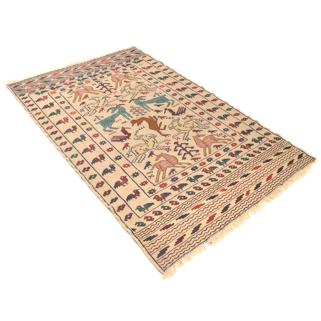 Soumak Kilim 4' 1" x 6' 1" - No. AL87655