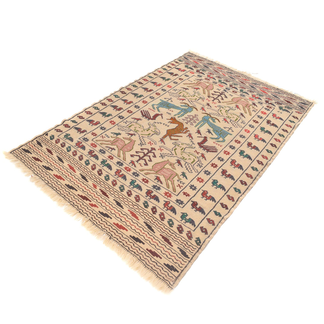 Soumak Kilim 4' 1" x 6' 1" - No. AL87655
