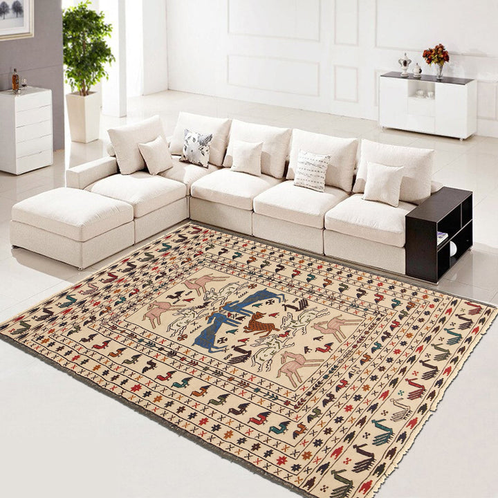 Soumak Kilim 4' 4" x 5' 9" - No. AL76338