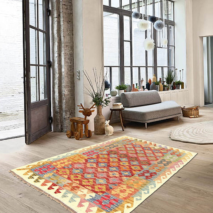 Vegetable Kilim 4' 1" x 5' 6" - No. AL49347