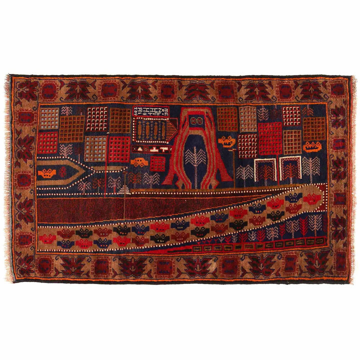 Pictorial Rug 4' 2" x 6' 8" - No. AL23711