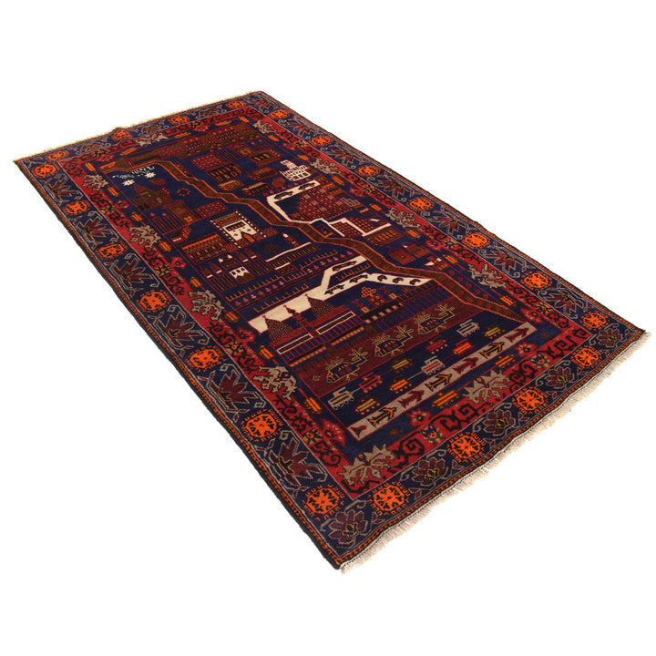 Pictorial Rug 4' 1" x 6' 9" - No. AL41706