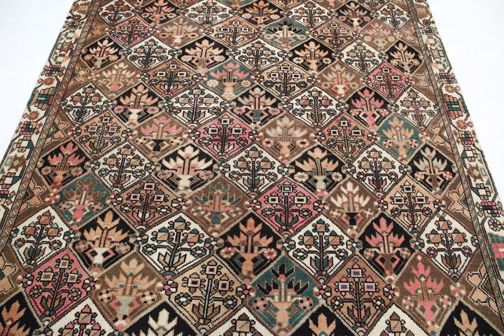 Hand Knotted Vintage Persian Bakhtiari Wool Rug 6' 7" x 9' 6" - No. AT46187