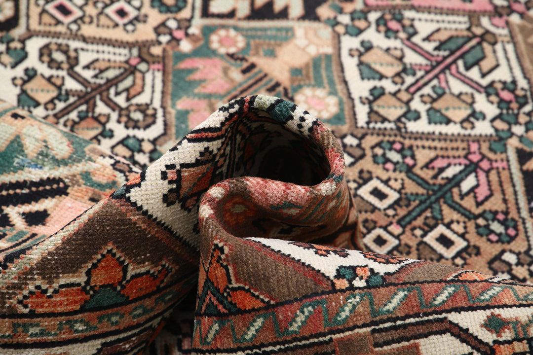 Hand Knotted Vintage Persian Bakhtiari Wool Rug 6' 7" x 9' 6" - No. AT46187