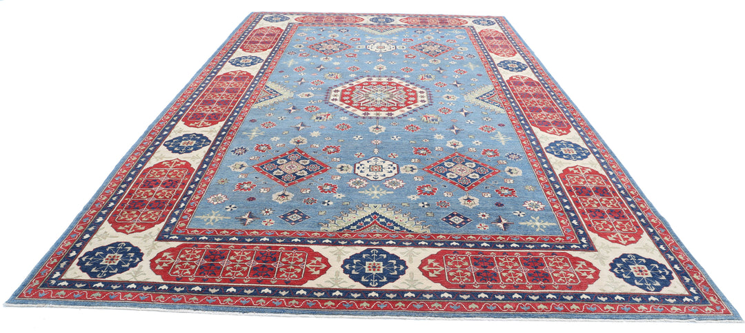 Hand Knotted Tribal Kazak Wool Rug 9' 8" x 15' 9" - No. AT72093
