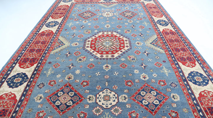 Hand Knotted Tribal Kazak Wool Rug 9' 8" x 15' 9" - No. AT72093