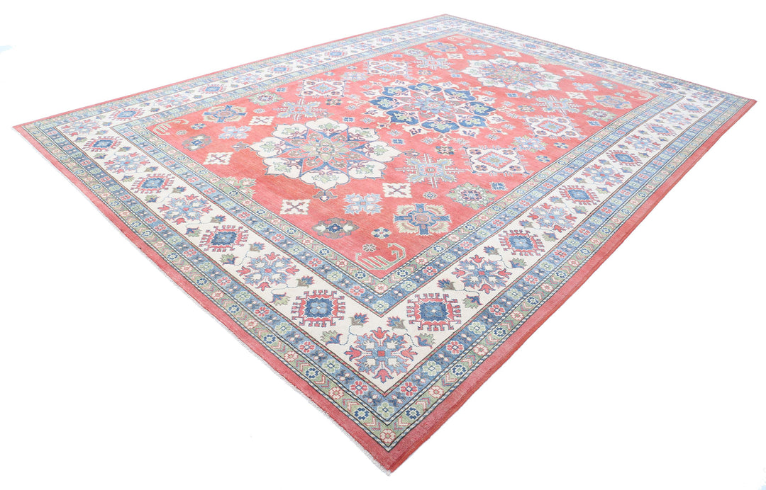 Hand Knotted Tribal Kazak Wool Rug 10' 0" x 13' 8" - No. AT37822