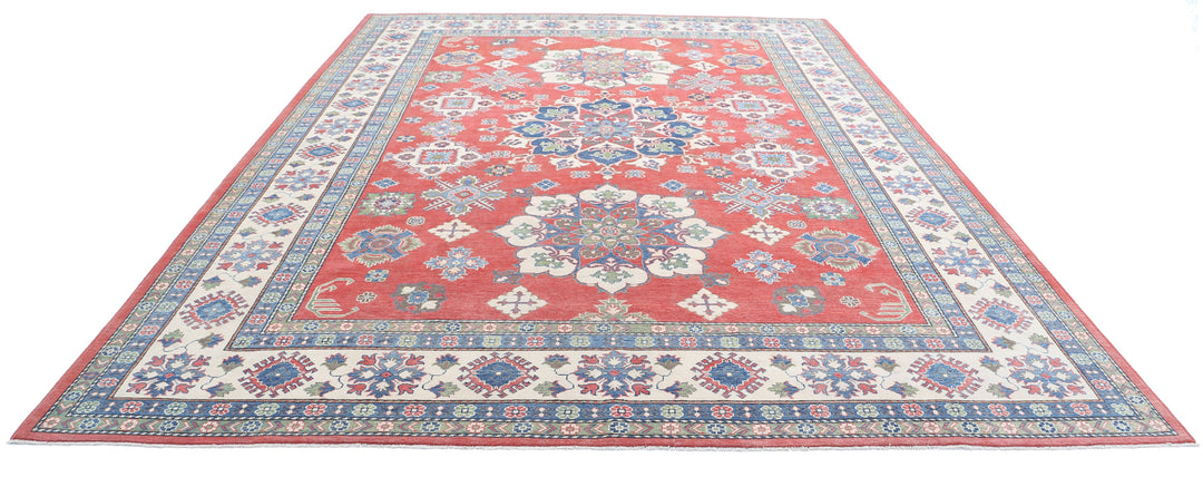 Hand Knotted Tribal Kazak Wool Rug 10' 0" x 13' 8" - No. AT37822