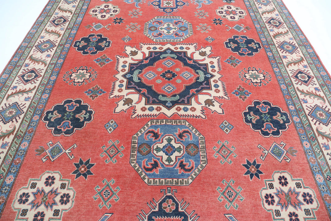 Hand Knotted Tribal Kazak Wool Rug 9' 2" x 12' 5" - No. AT51061