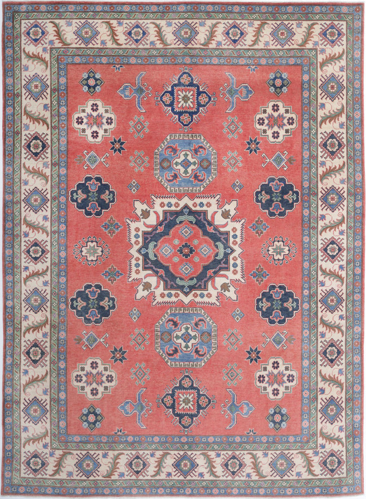 Hand Knotted Tribal Kazak Wool Rug 9' 2" x 12' 5" - No. AT51061