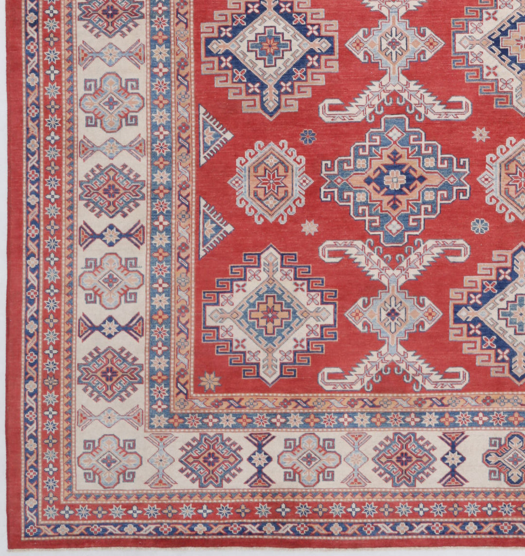 Hand Knotted Tribal Kazak Wool Rug 11' 11" x 15' 0" - No. AT21602