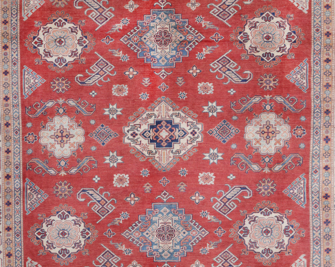 Hand Knotted Tribal Kazak Wool Rug 9' 7" x 13' 2" - No. AT61834