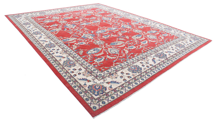 Hand Knotted Tribal Kazak Wool Rug 12' 5" x 15' 5" - No. AT35020