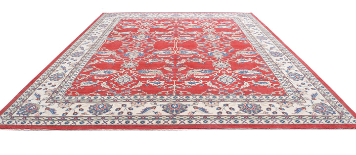 Hand Knotted Tribal Kazak Wool Rug 12' 5" x 15' 5" - No. AT35020