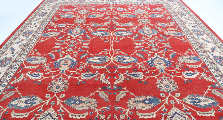 Hand Knotted Tribal Kazak Wool Rug 12' 5" x 15' 5" - No. AT35020