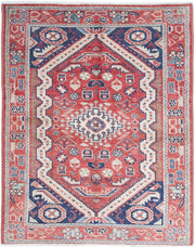 Hand Knotted Tribal Kazak Wool Rug 3' 4" x 4' 4" - No. AT60526