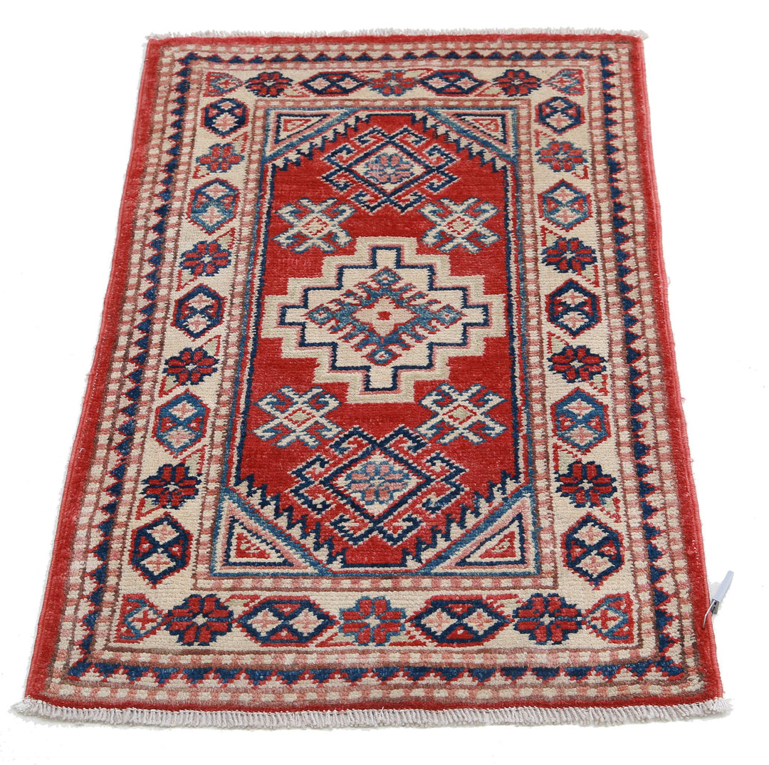 Hand Knotted Tribal Kazak Wool Rug 1' 9" x 2' 9" - No. AT94504