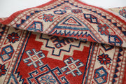 Hand Knotted Tribal Kazak Wool Rug 1' 9" x 2' 9" - No. AT94504