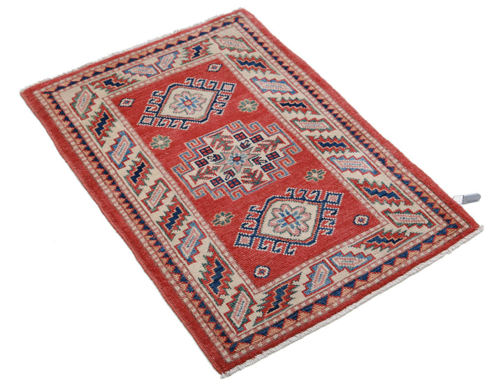Hand Knotted Tribal Kazak Wool Rug 2' 0" x 2' 10" - No. AT52163