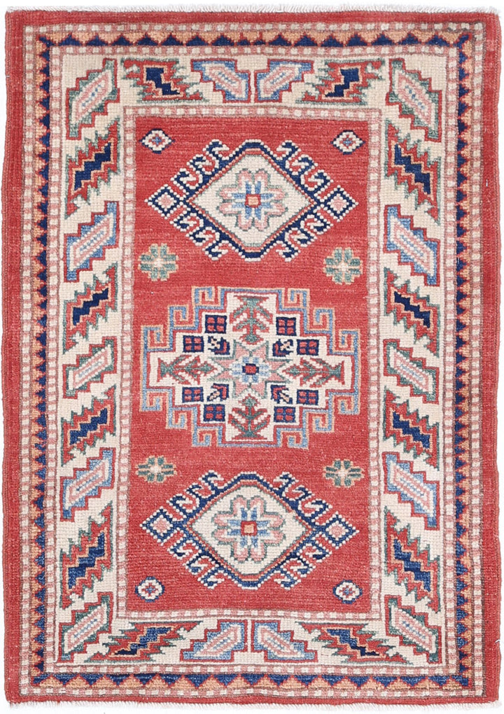 Hand Knotted Tribal Kazak Wool Rug 2' 0" x 2' 10" - No. AT52163