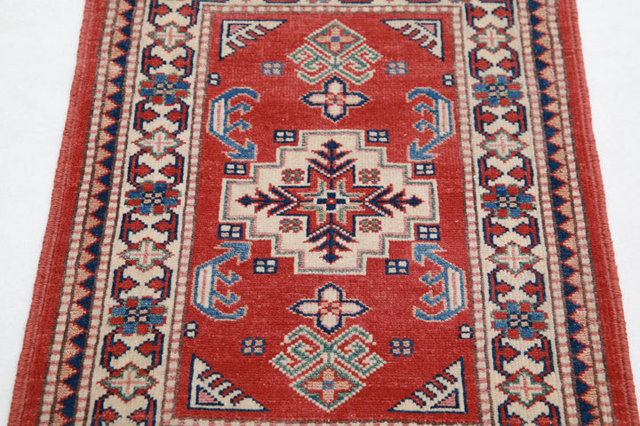 Hand Knotted Tribal Kazak Wool Rug 2' 1" x 2' 10" - No. AT99183
