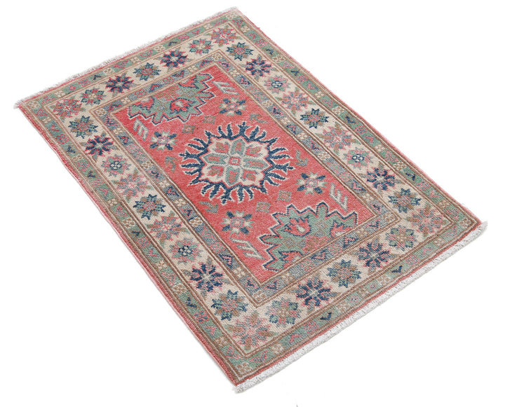 Hand Knotted Tribal Kazak Wool Rug 2' 0" x 2' 9" - No. AT87308