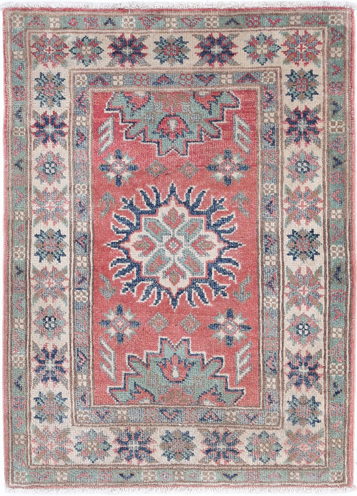 Hand Knotted Tribal Kazak Wool Rug 2' 0" x 2' 9" - No. AT87308