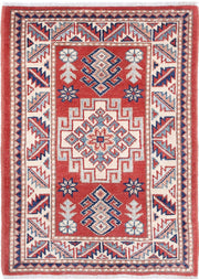 Hand Knotted Tribal Kazak Wool Rug 2' 0" x 2' 10" - No. AT92669
