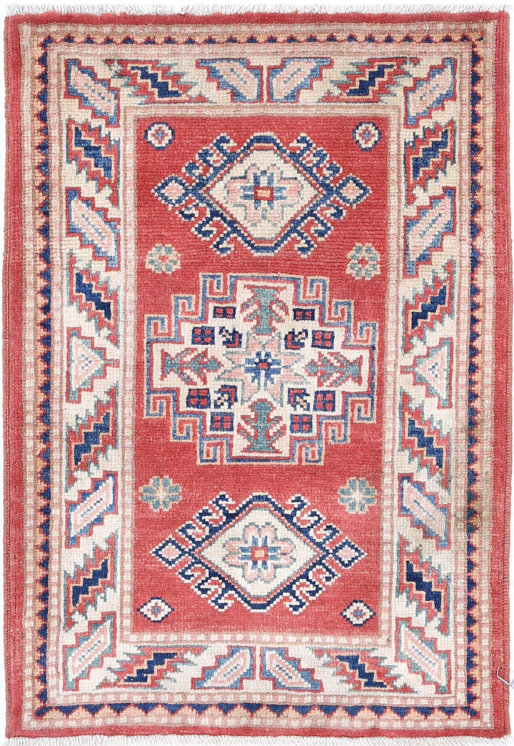 Hand Knotted Tribal Kazak Wool Rug 2' 0" x 2' 11" - No. AT28969