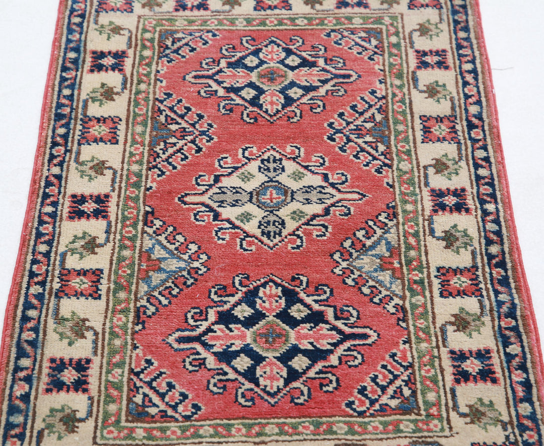 Hand Knotted Tribal Kazak Wool Rug 1' 10" x 3' 0" - No. AT46321