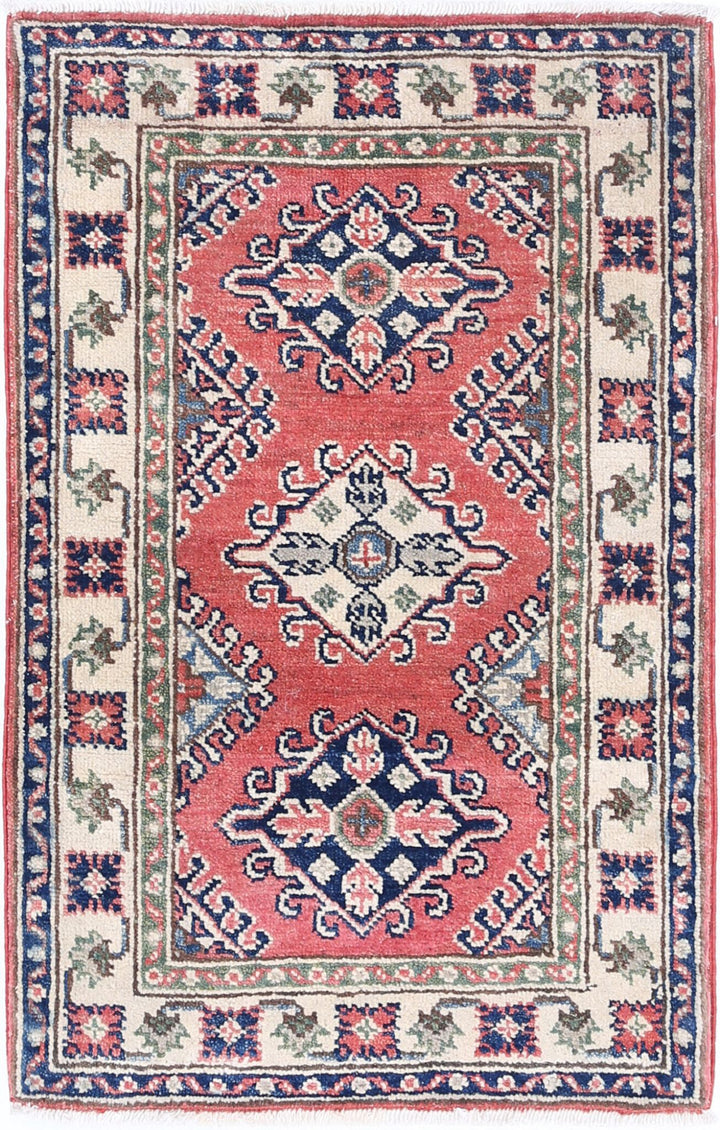 Hand Knotted Tribal Kazak Wool Rug 1' 10" x 3' 0" - No. AT46321