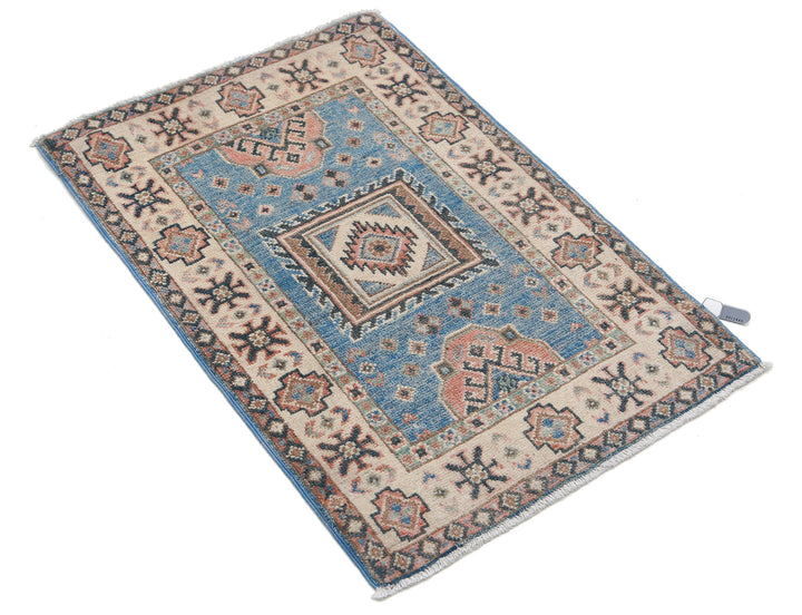 Hand Knotted Tribal Kazak Wool Rug 1' 11" x 2' 10" - No. AT17689