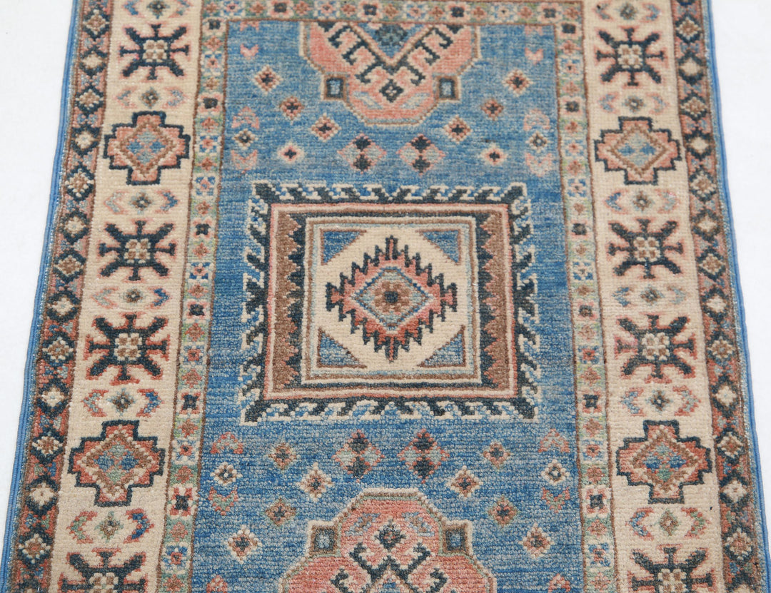 Hand Knotted Tribal Kazak Wool Rug 1' 11" x 2' 10" - No. AT17689