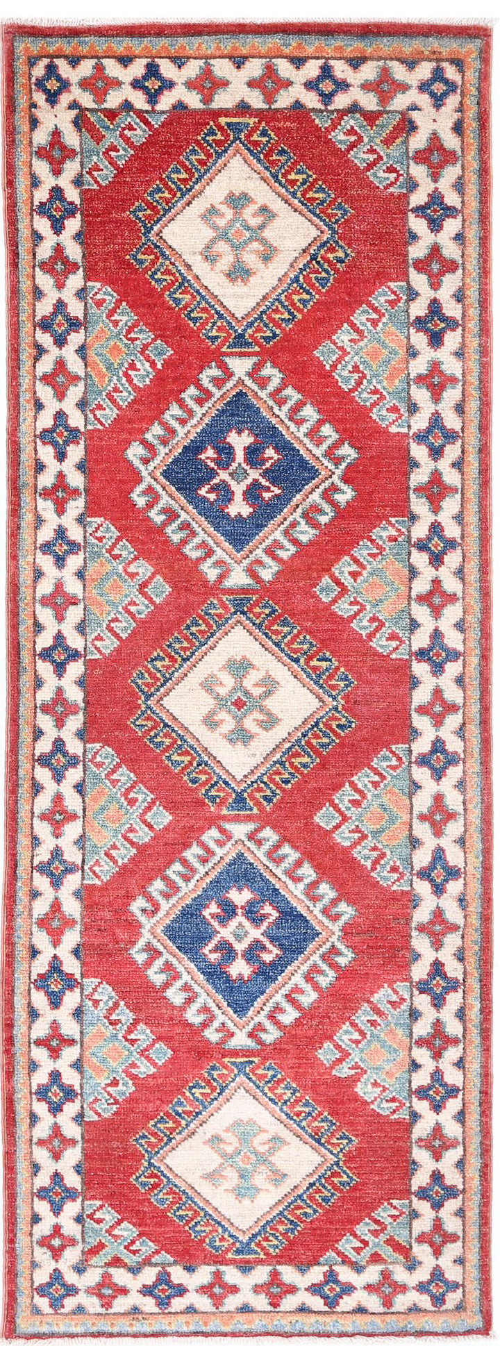 Hand Knotted Tribal Kazak Wool Rug 1' 11" x 5' 10" - No. AT71515