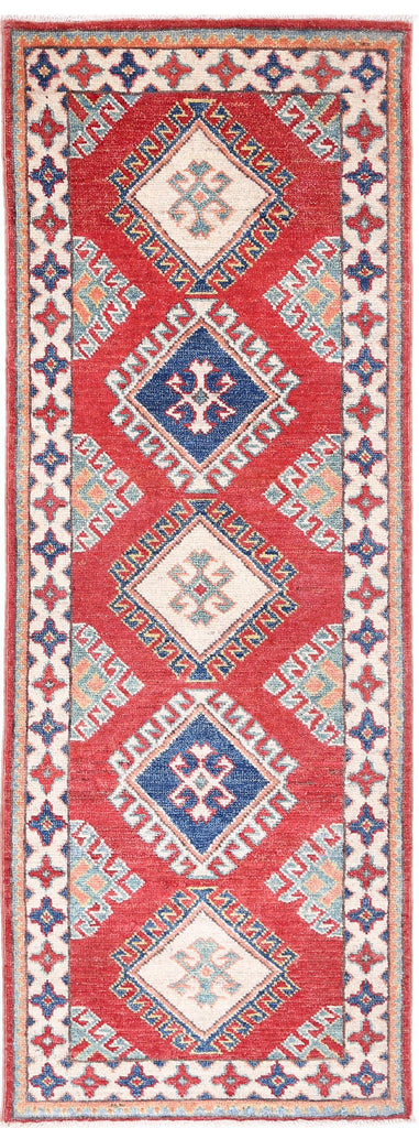 17981-Royal Kazak Hand-Knotted/Handmade Afghan Rug/Carpet Tribal