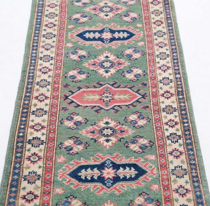 Hand Knotted Tribal Kazak Wool Rug 1' 11" x 5' 7" - No. AT83097
