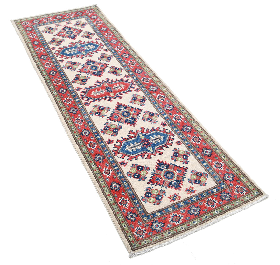 Hand Knotted Tribal Kazak Wool Rug 2' 0" x 6' 0" - No. AT75593