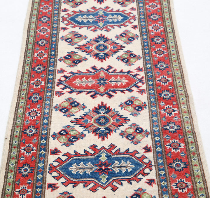 Hand Knotted Tribal Kazak Wool Rug 2' 0" x 6' 0" - No. AT75593
